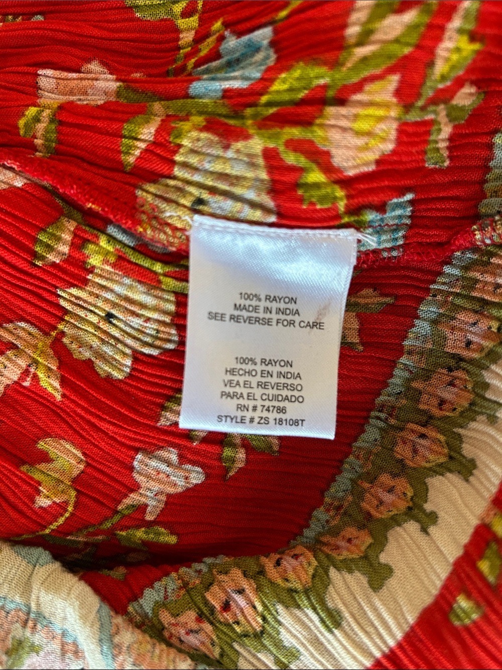 Patrons of Peace Red Floral Maxi Dress with Spaghetti Straps size M - Picture 12 of 12